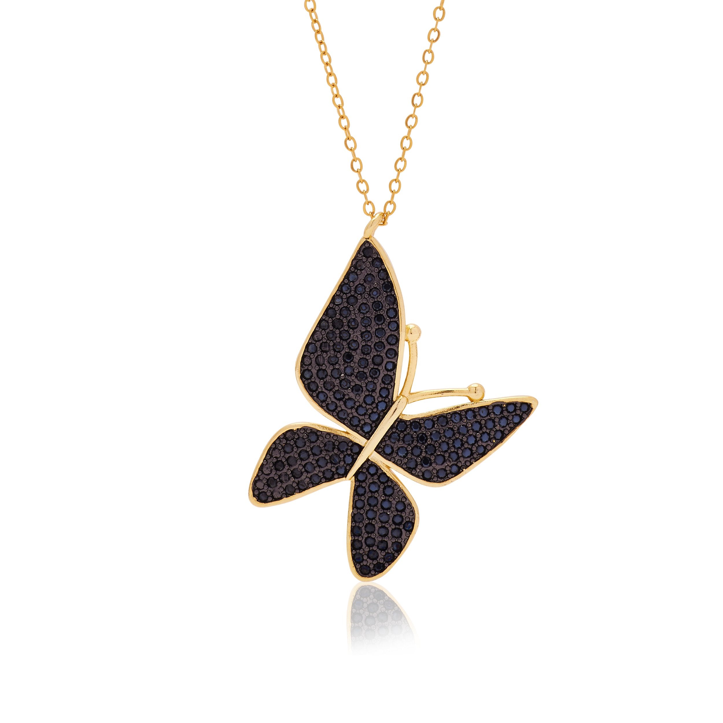 Midnight Butterfly Necklace