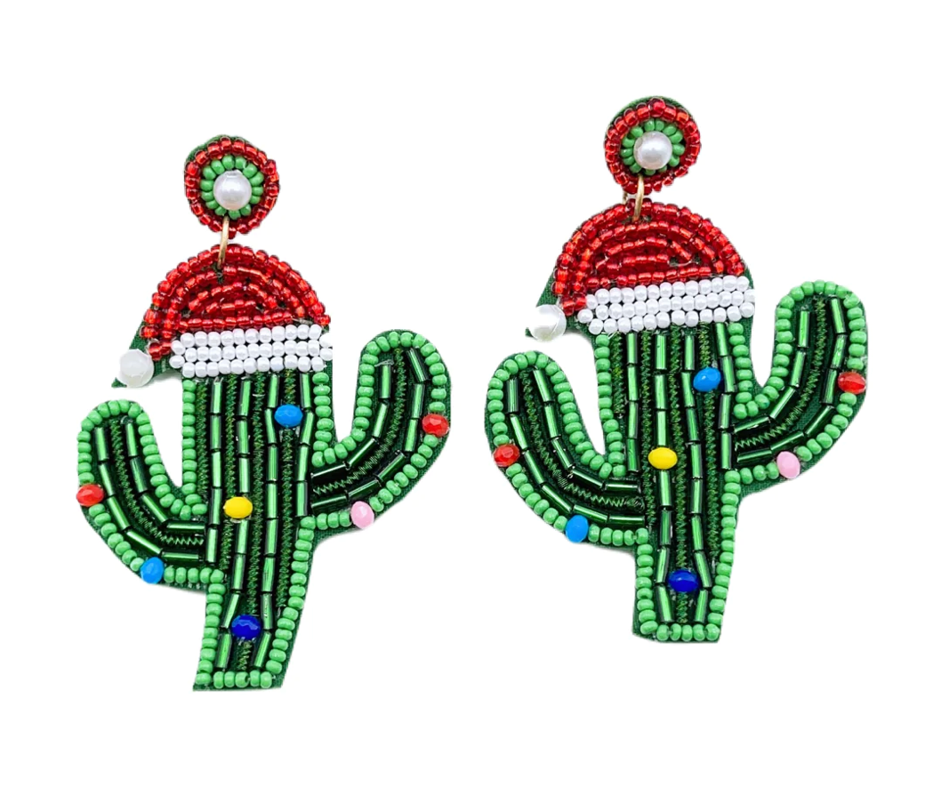 Holiday Cactus Earrings