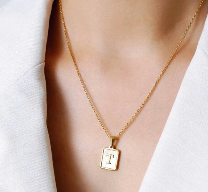 Buy Personalisable Initial Necklace Gold or Silver Plated Optional Custom  Message Card Minimalist Monogram Letter Necklace Online in India - Etsy